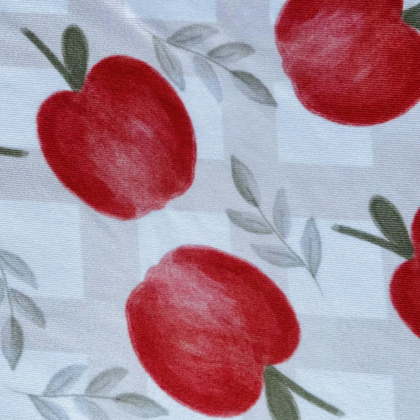 Red Apple and Lattice DBP Fabric
